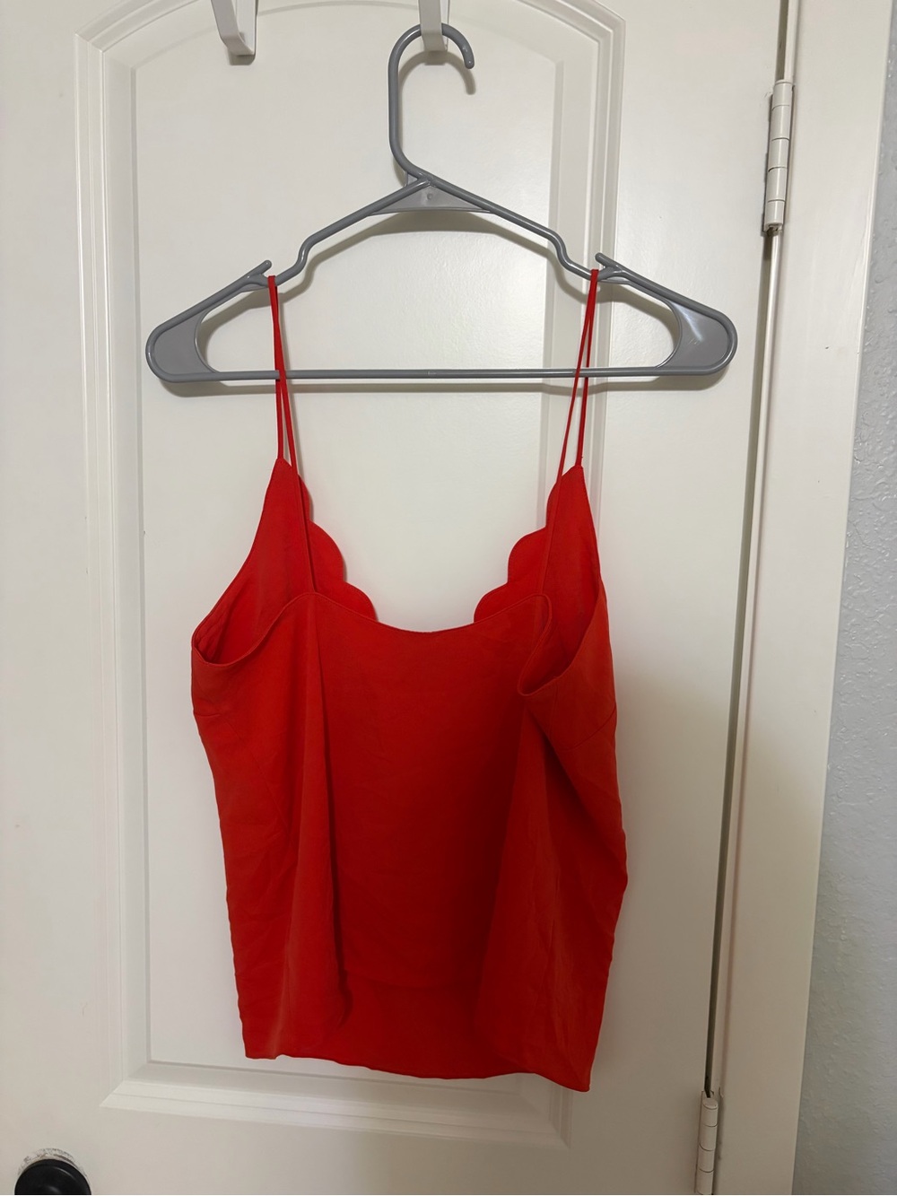 Topshop Red Scallop-Edge Camisole - Picture 3 of 4